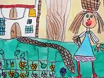 Lina Markočič, 'Briška žena s češtelo sadja ob gradu', 2.r., OŠ Alojza Gradnika Dobrovo Lina Markočič, 'Briška žena s češtelo sadja ob gradu', 2.r., OŠ Alojza Gradnika Dobrovo